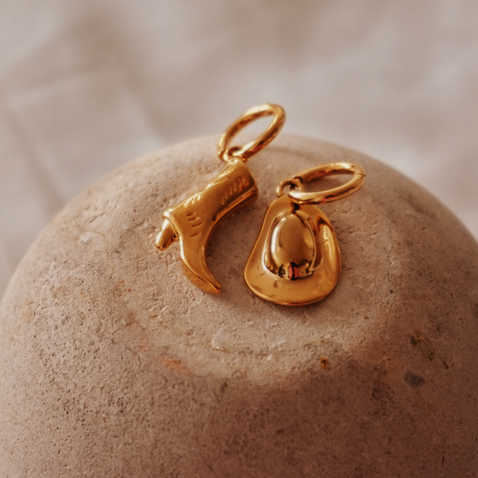 Cowboy Boot + Hat 18K Gold Plated Earrings