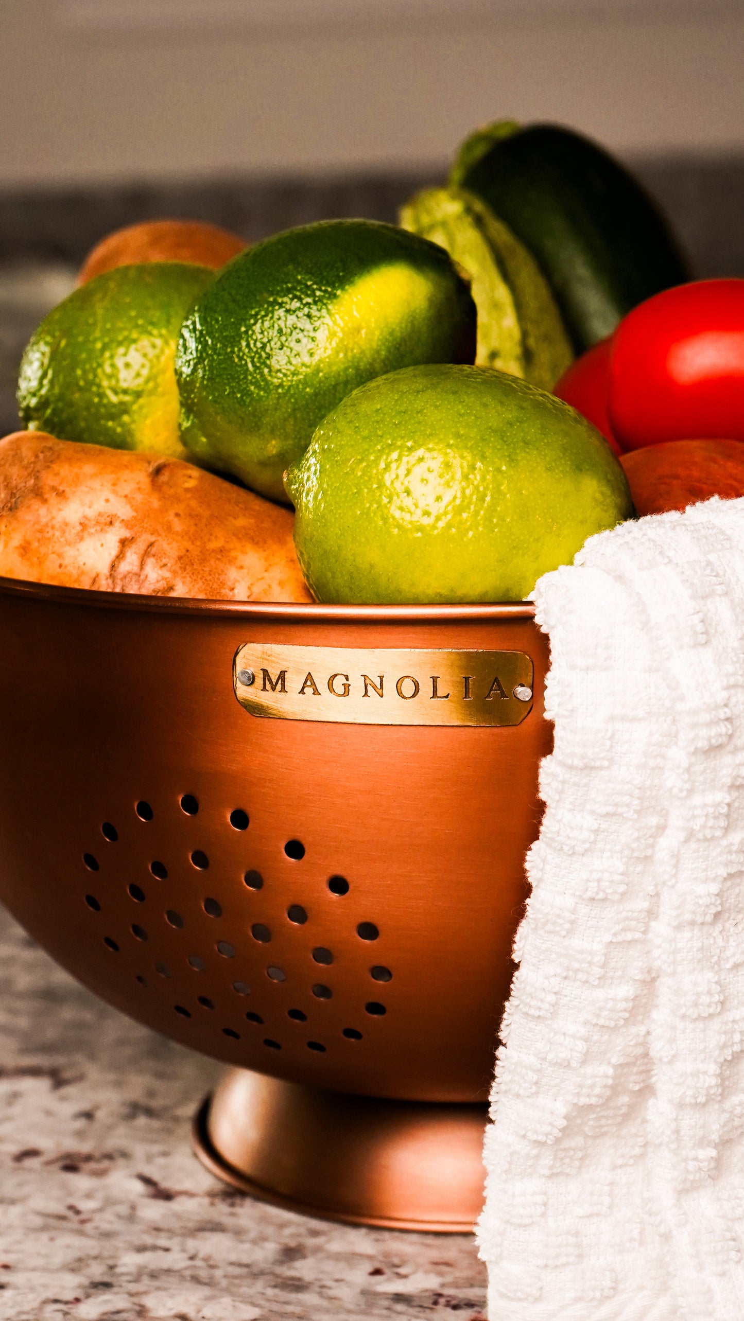 Copper Colander 11"