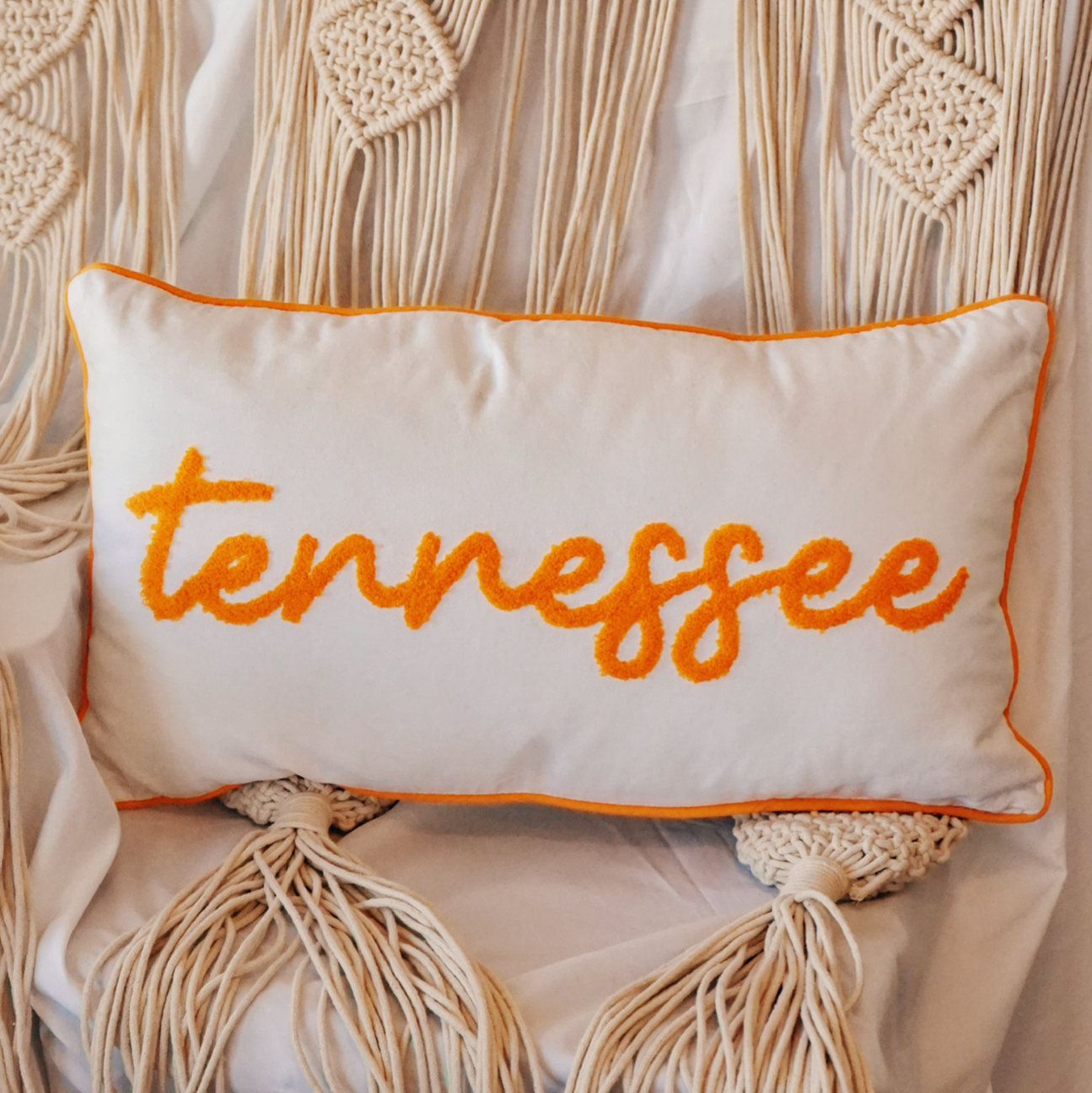 Go Orange Embroidered Tennessee Accent Pillow