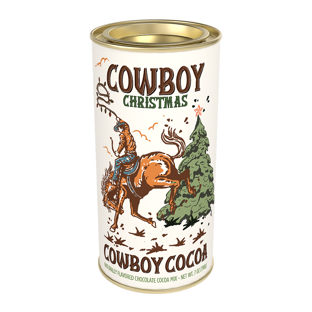 Cowboy Christmas Chocolate Cocoa (7oz Tins)
