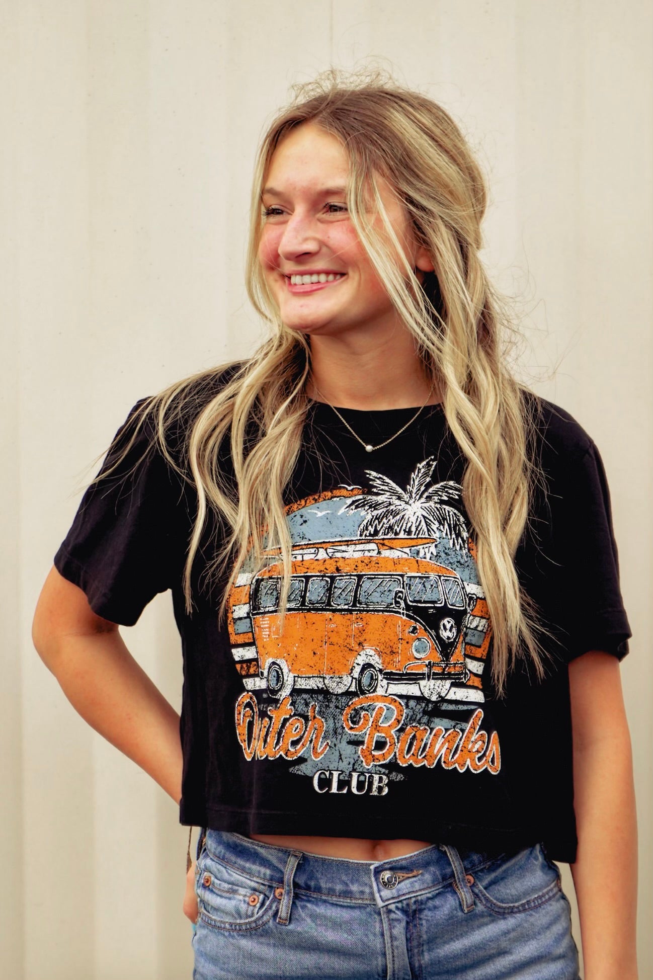 Outer Banks Beach Club Boxy Crop Tee