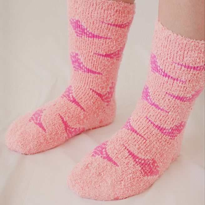Pink Cowgirl Boots Snuggle Socks