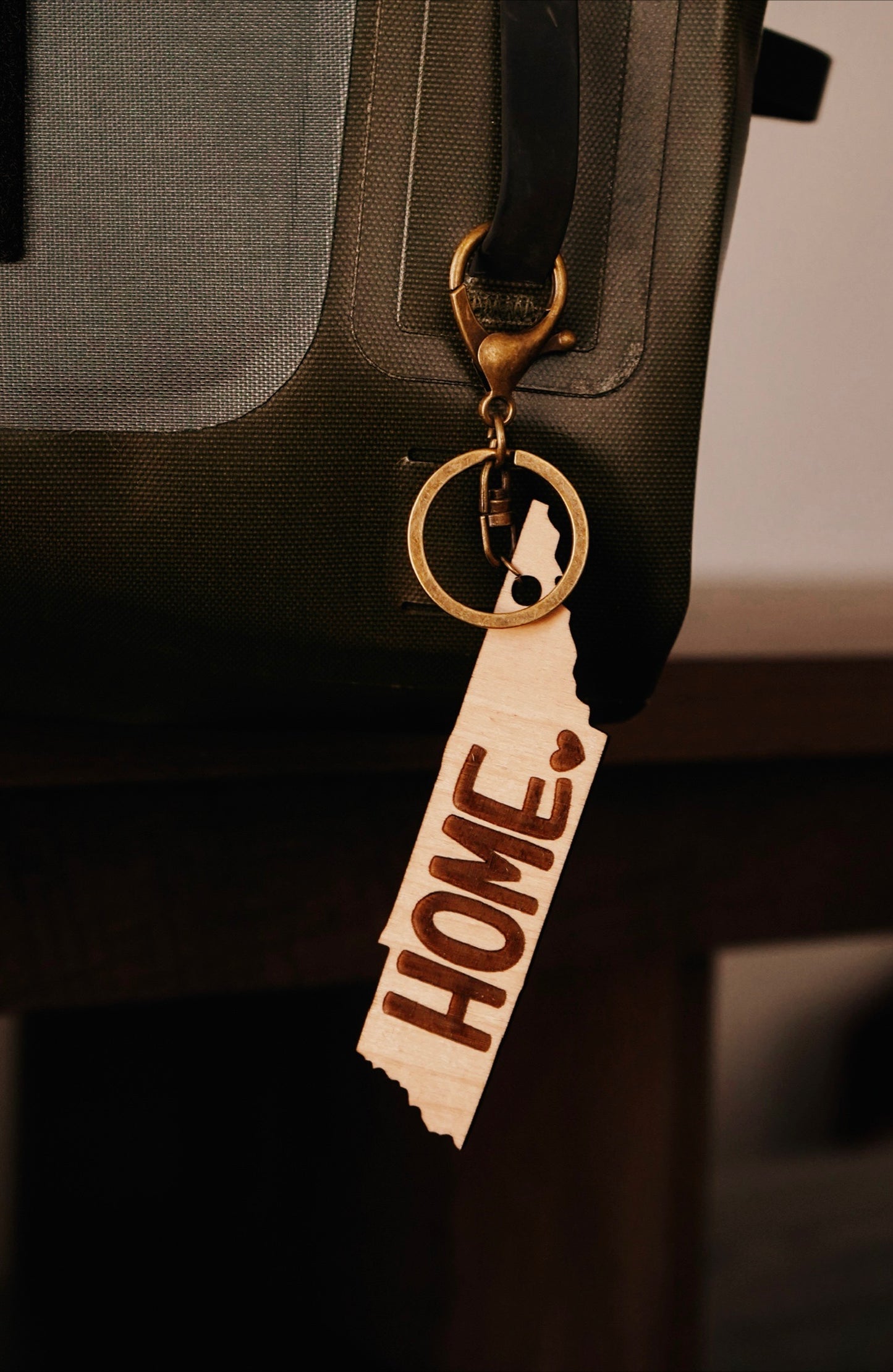 Rooted in Tennessee Home Wood Keychain