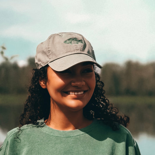 Small Mouth Bass Washed Baseball Cap