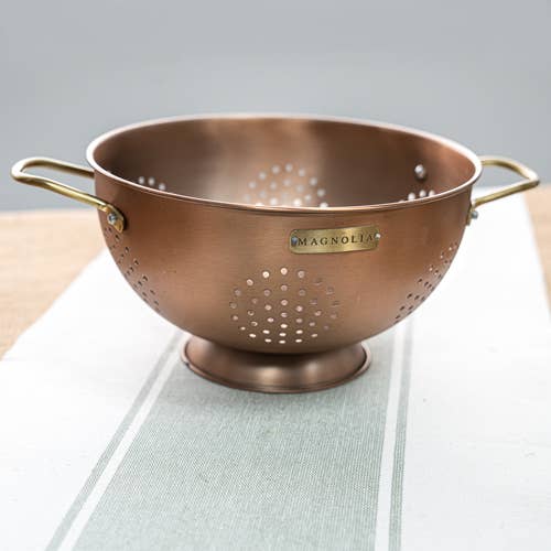 Copper Colander 11"