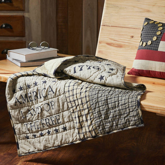 Country Stars Quilted Throw Blanket