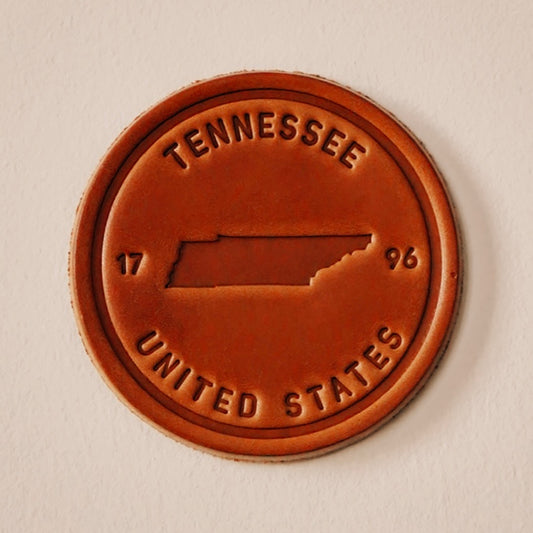 Tennessee State Leather Coaster