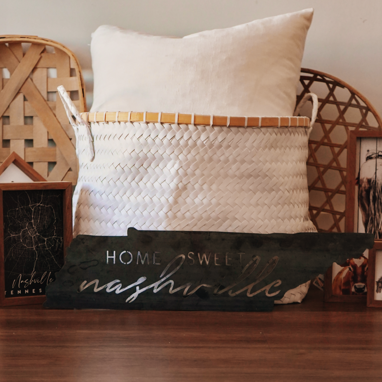 Home Sweet Nashville Raw Metal Sign