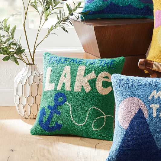 Take Me To The Lake Hook Pillow
