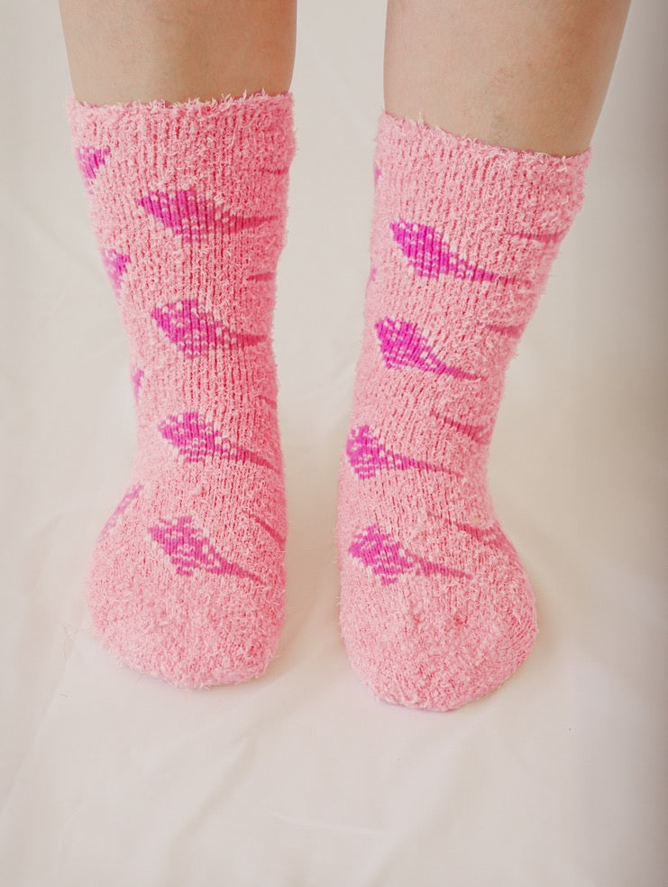 Pink Cowgirl Boots Snuggle Socks