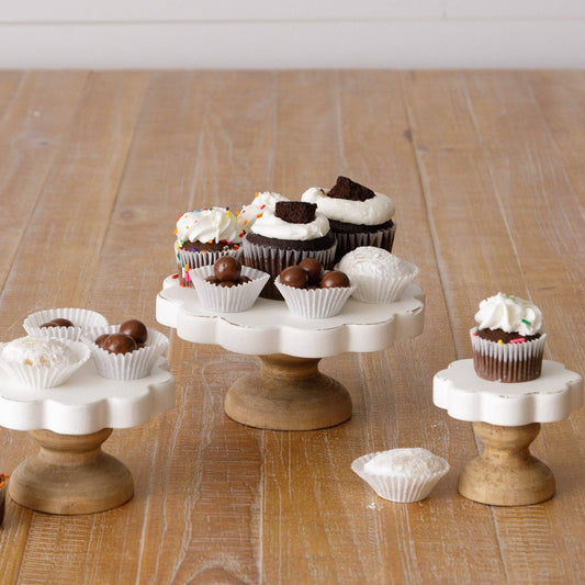 Chippy Floral Shaped Wood Riser