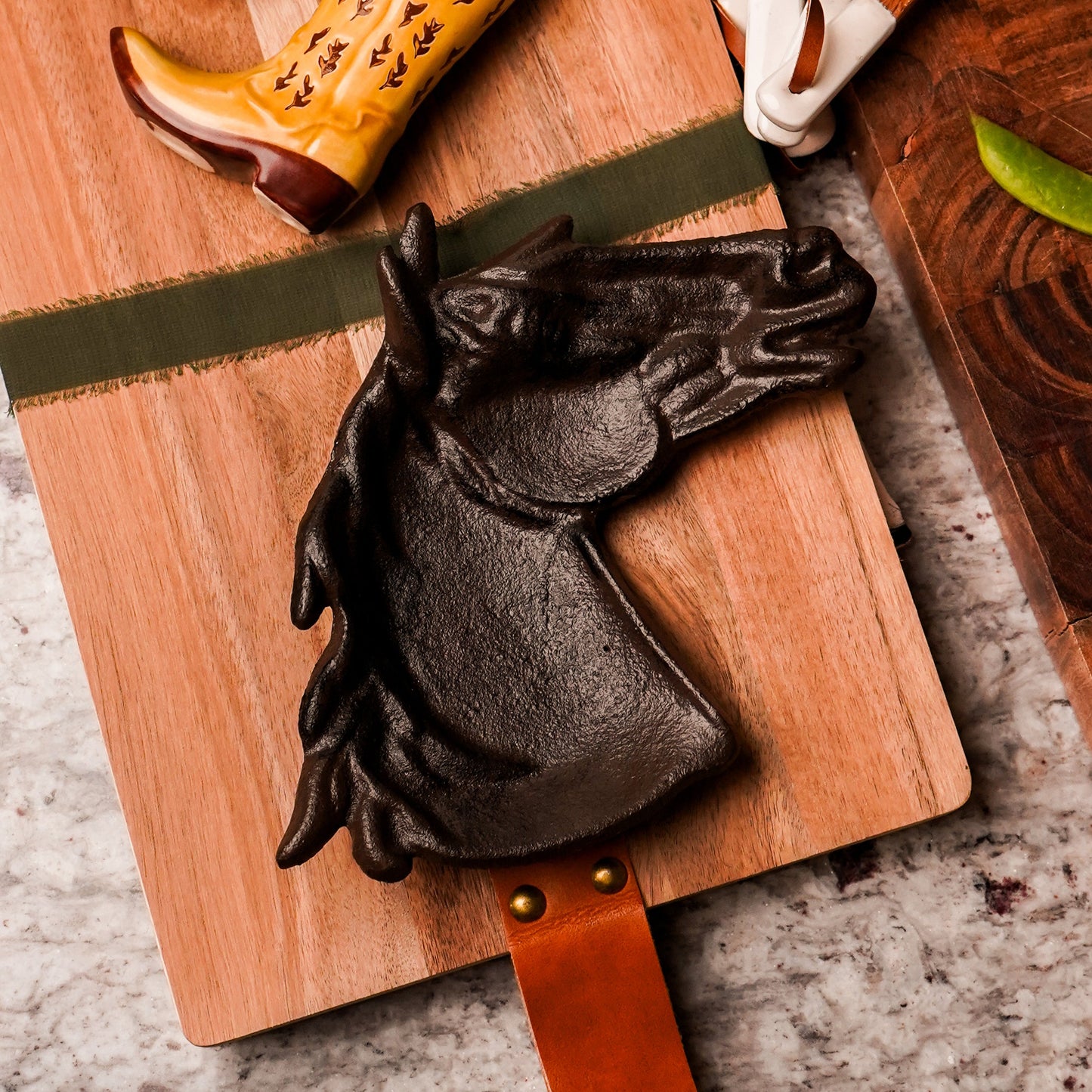 Metal Horse Trinket Trivet Tray