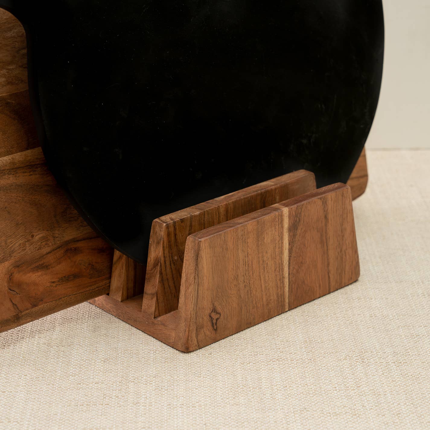 3-Section Acacia Cutting Board Stand