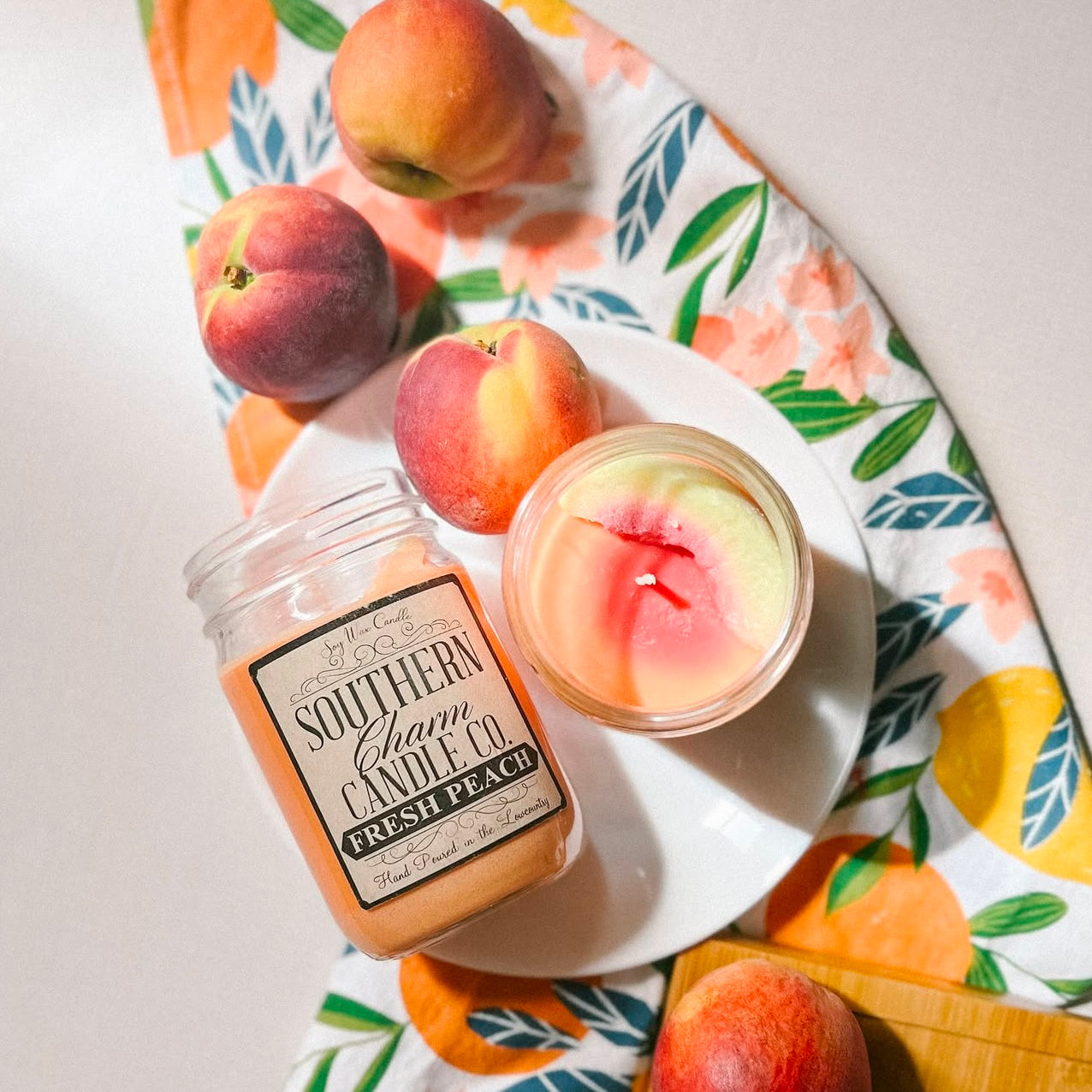 Fresh Peach Southern Charm Soy Candle