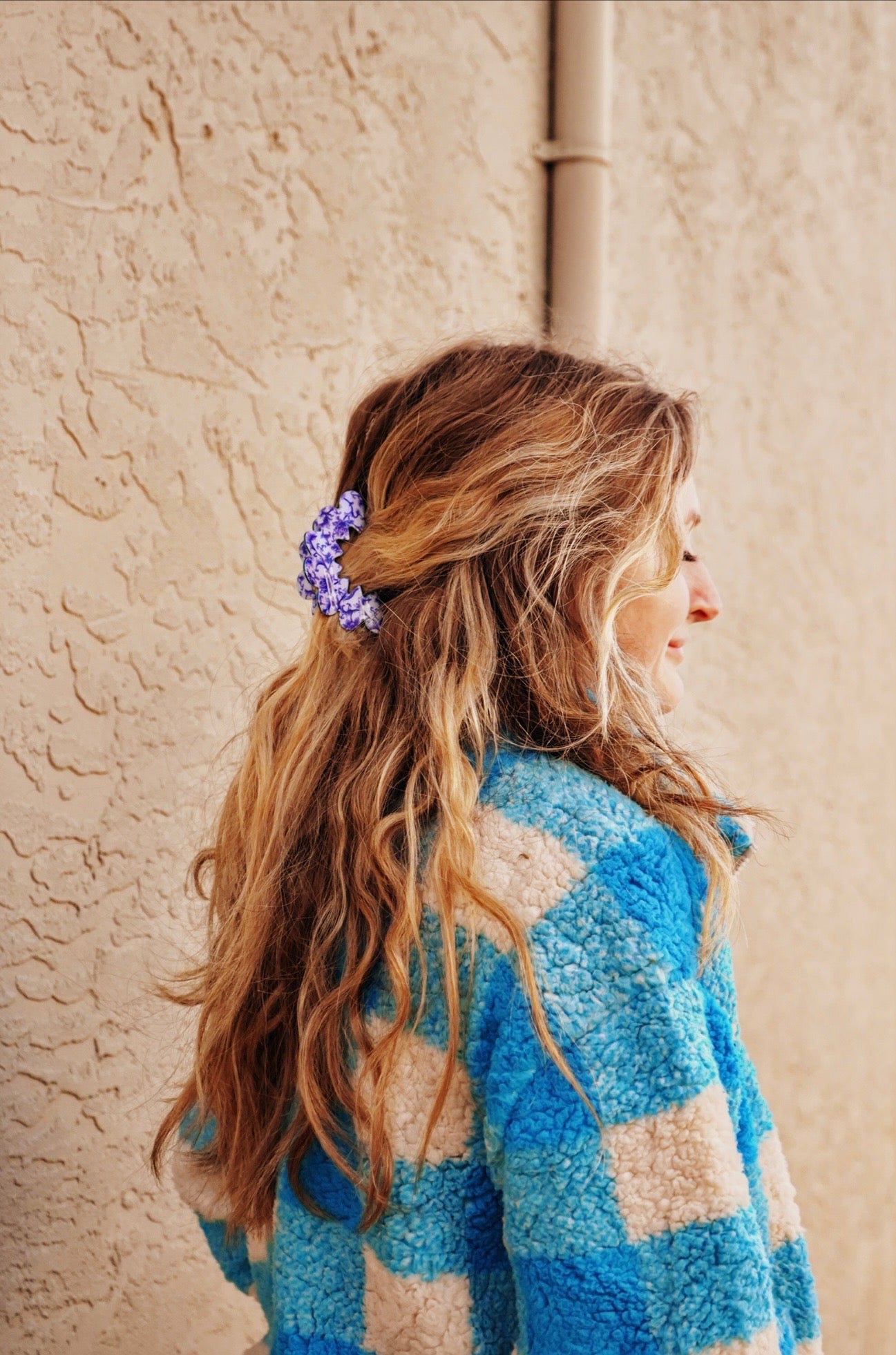 Wave Flowers Claw Clip