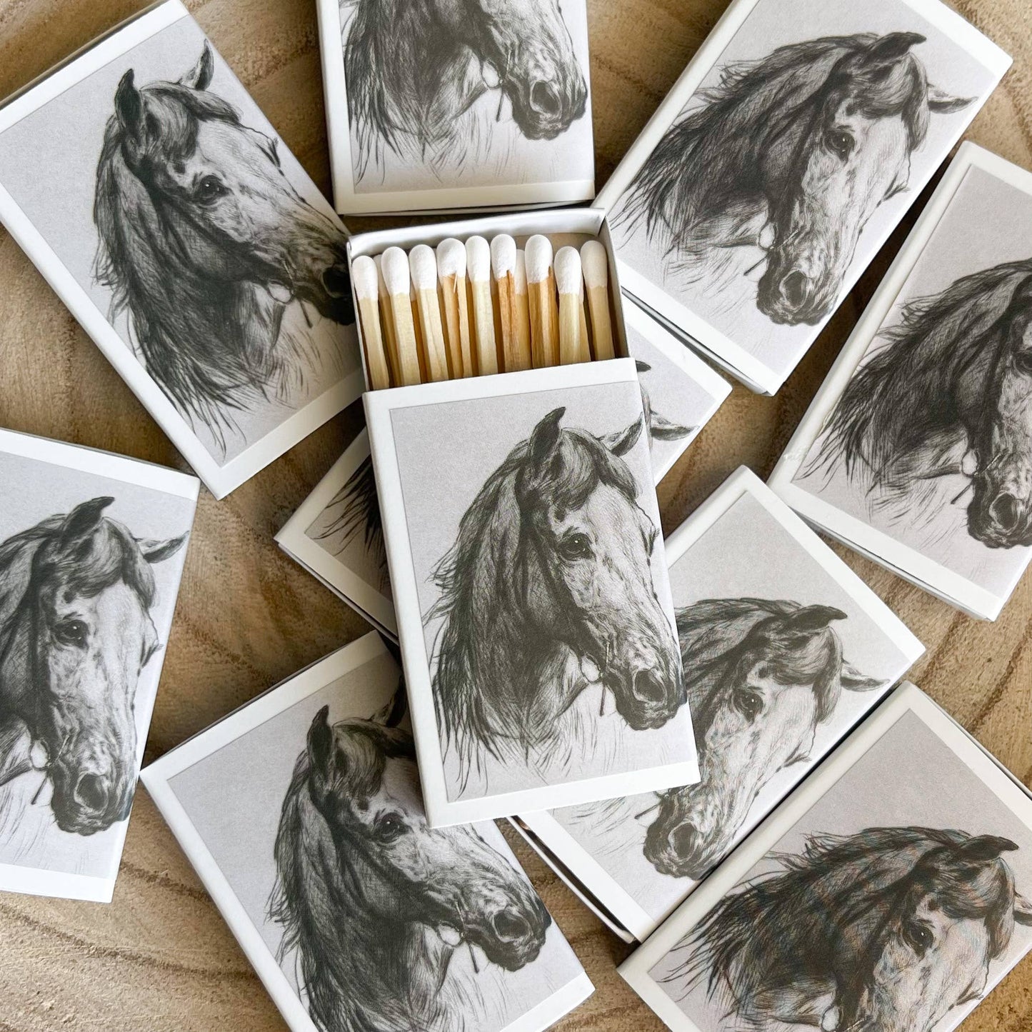 Horse Sketch Vintage Match Box