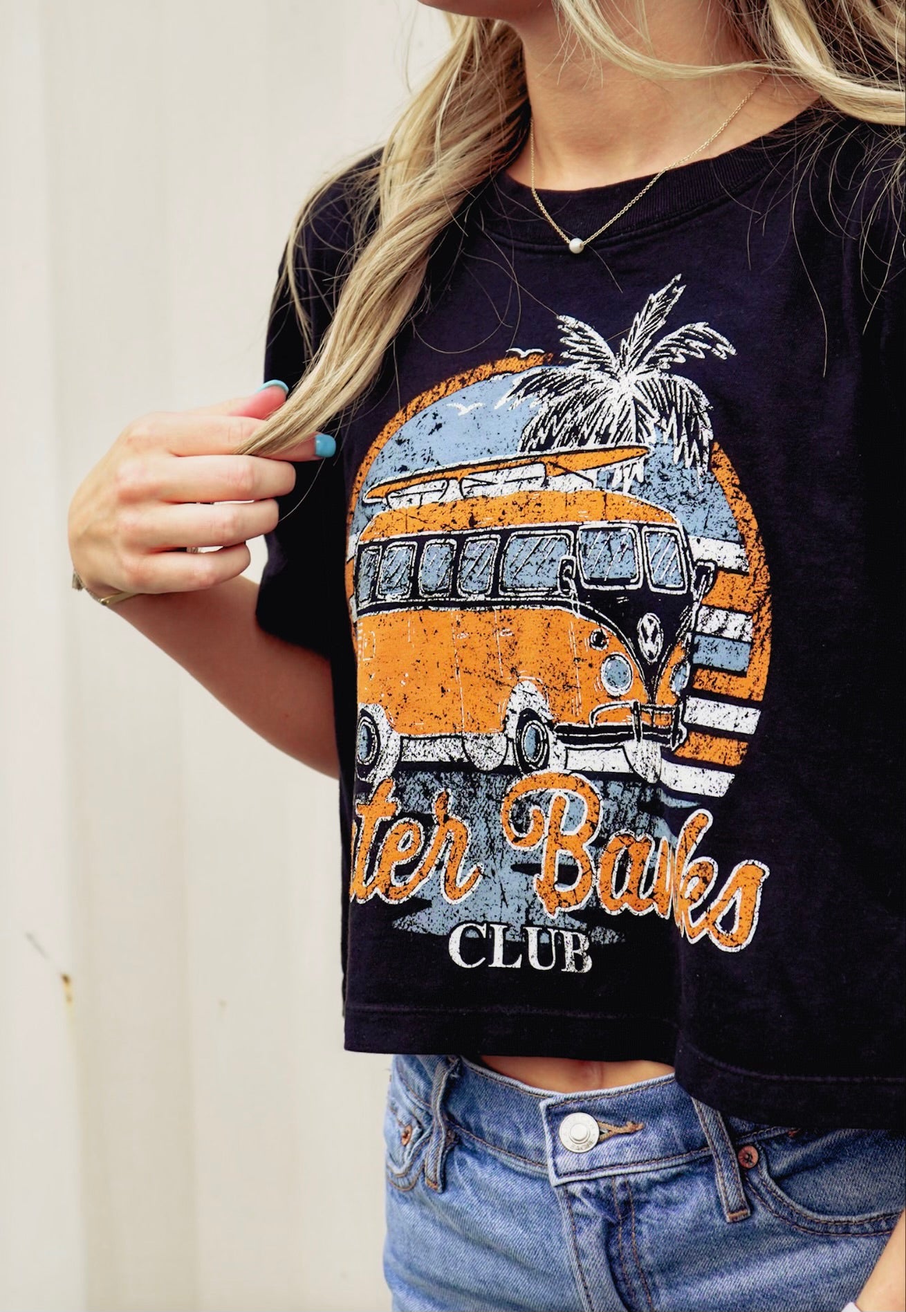 Outer Banks Beach Club Boxy Crop Tee