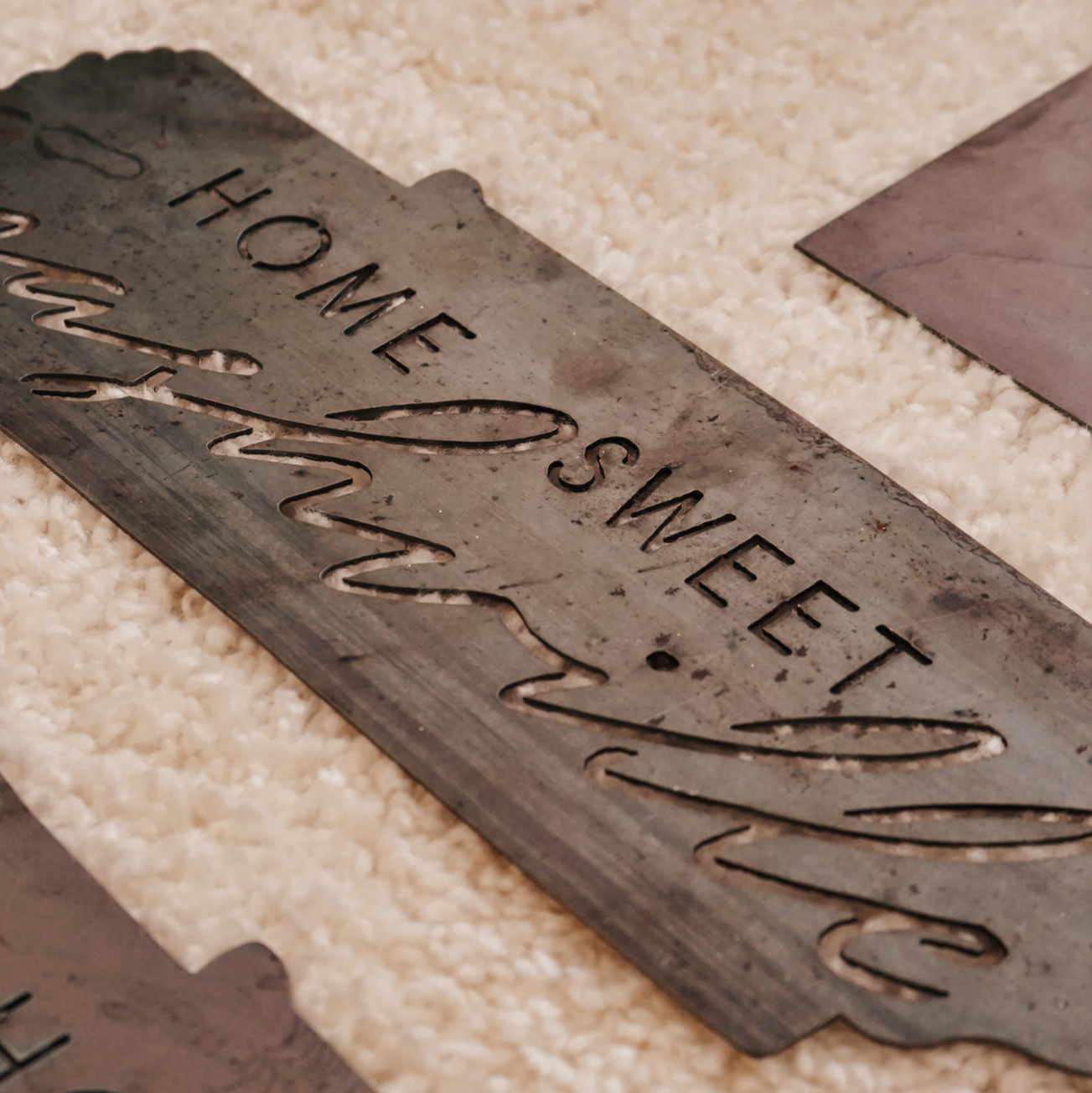 Home Sweet Nashville Raw Metal Sign