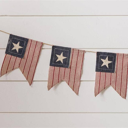 Vintage Pennant American Flag Banner
