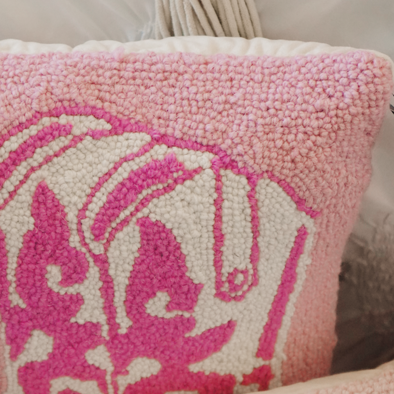 Pink Cowboy Boots Hook Pillow