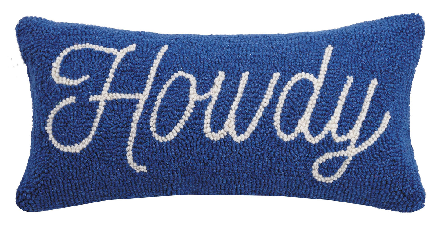 Howdy Blue Hook Pillow
