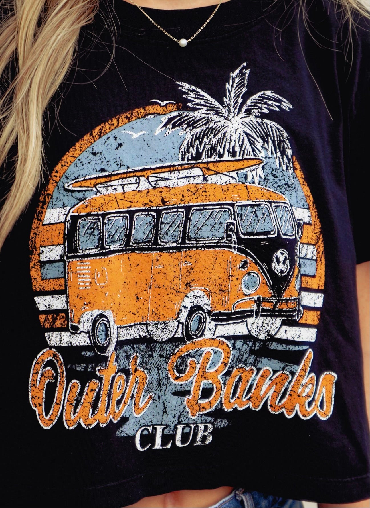 Outer Banks Beach Club Boxy Crop Tee