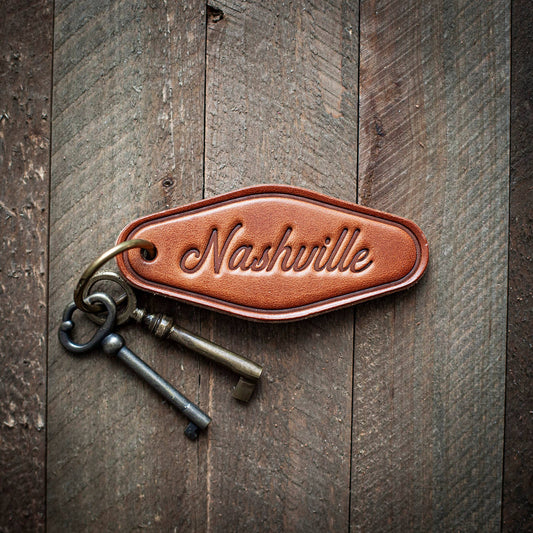 Nashville Leather Keychain