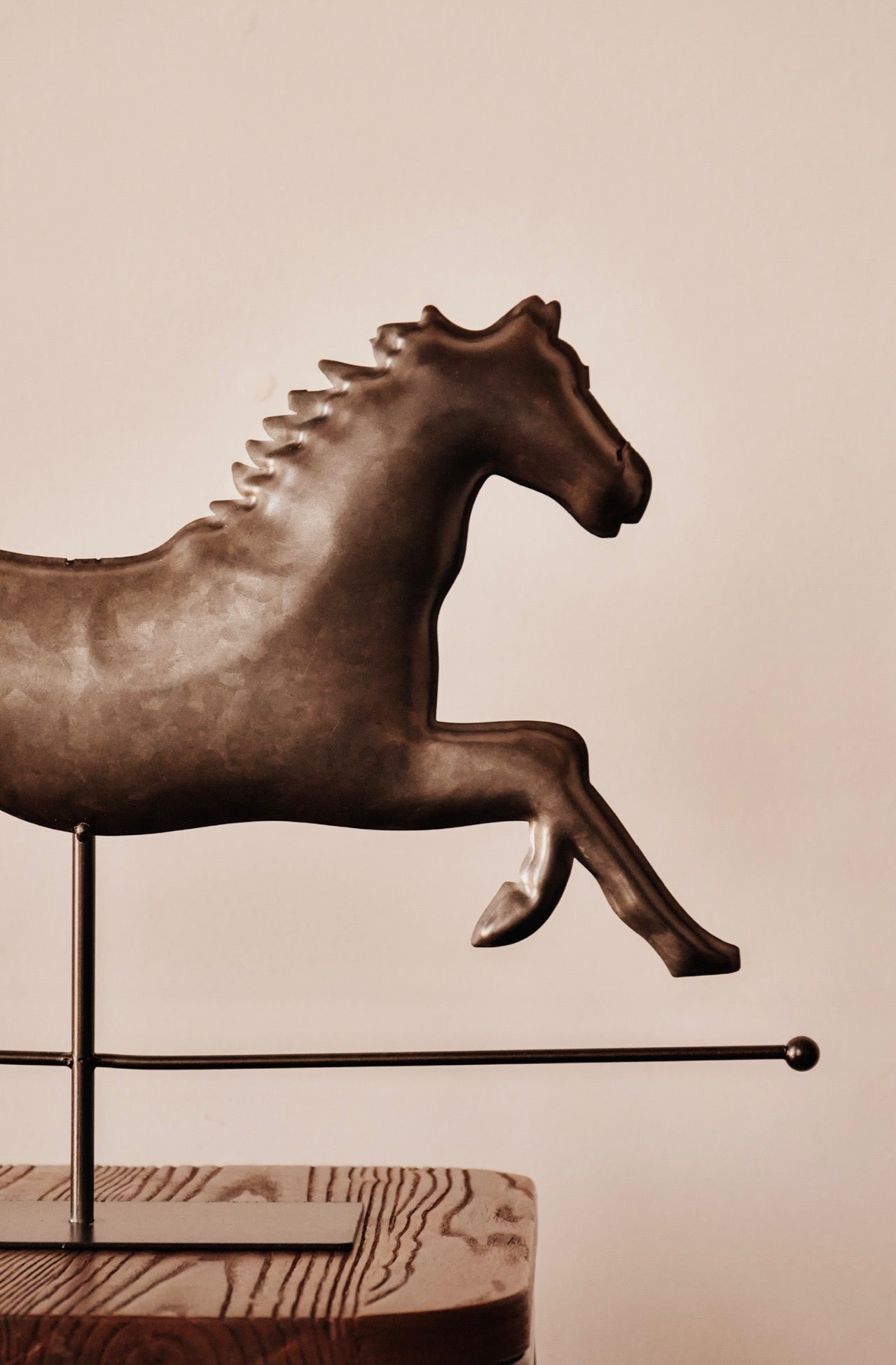 Galloping Horse Weathervane Metal Statue