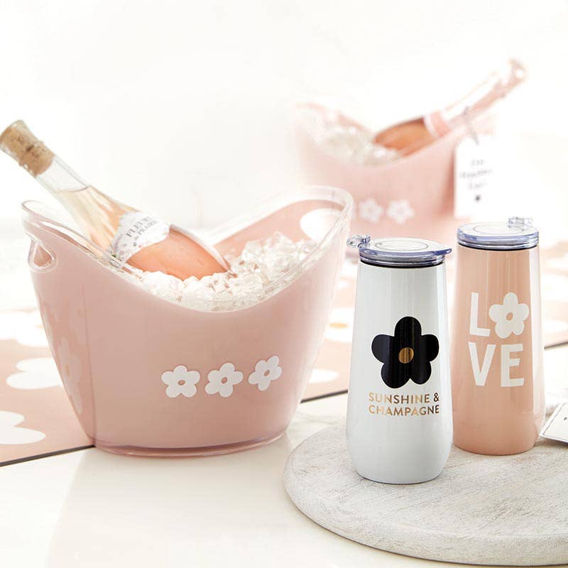 Flower Power Acrylic Beverage Bucket
