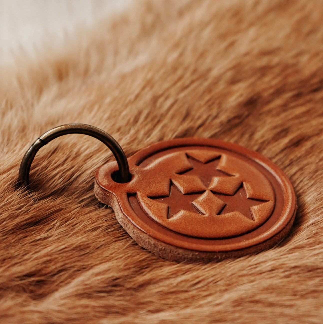 Tri-Star Tennessee Genuine Leather Keychain – 615 Collection