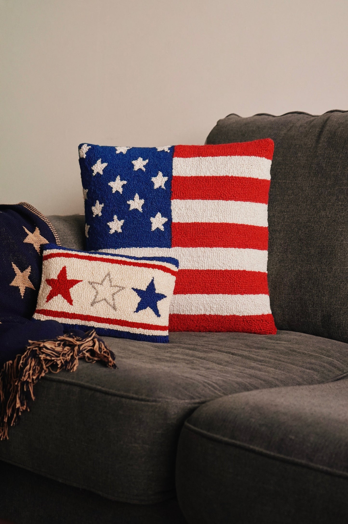 Americana Stars USA Hook Pillow
