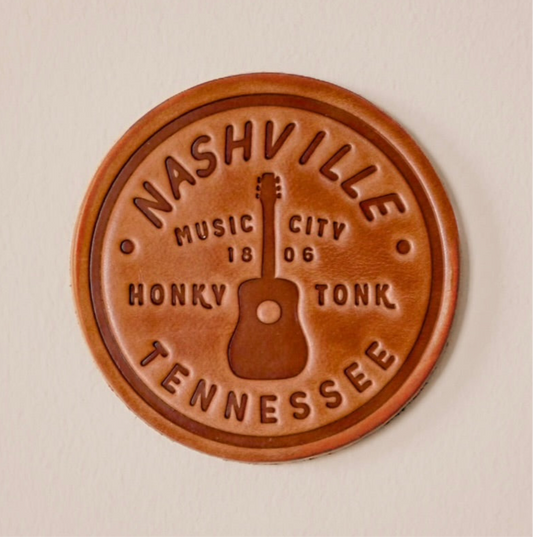 Nashville Guitar Leather Coaster