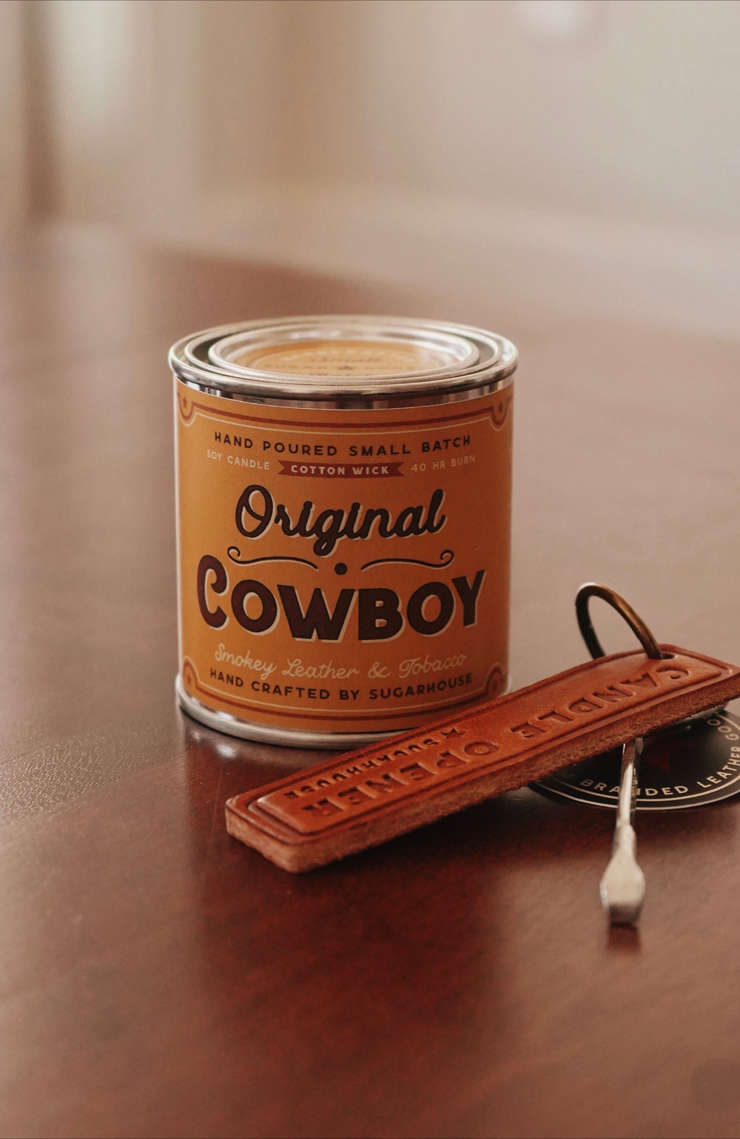 Original Cowboy Soy Candle | Vintage Paint Can