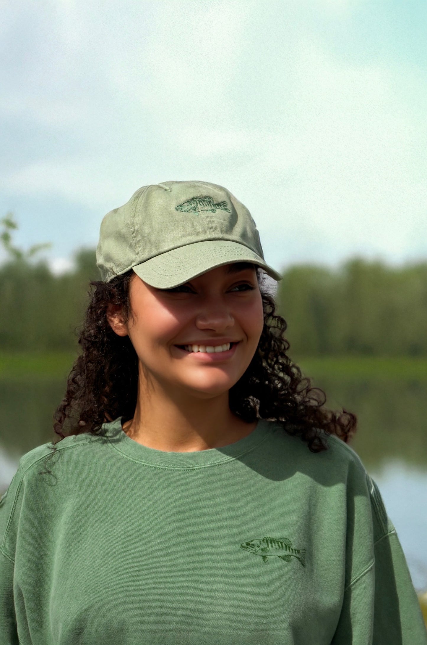 Small Mouth Bass Washed Baseball Cap