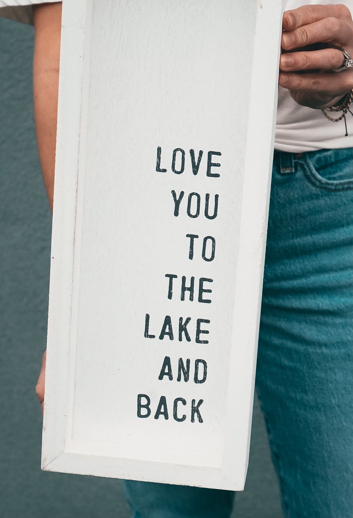 Face to Face Wood Sign - Love You to the Lake and Back