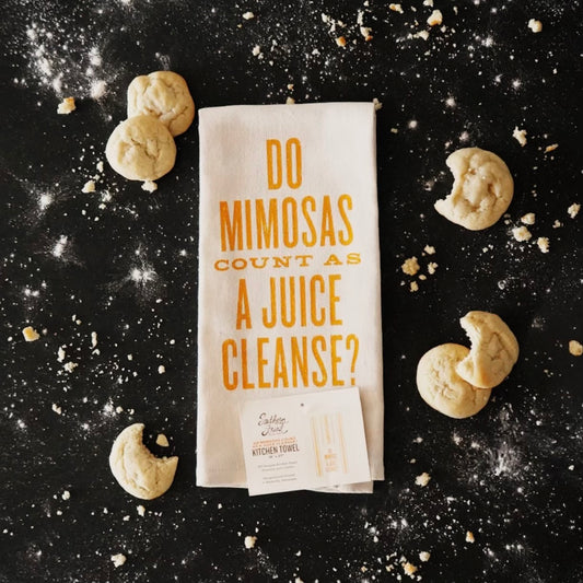 Do Mimosas Count as a Juice Cleanse Kitchen Towel