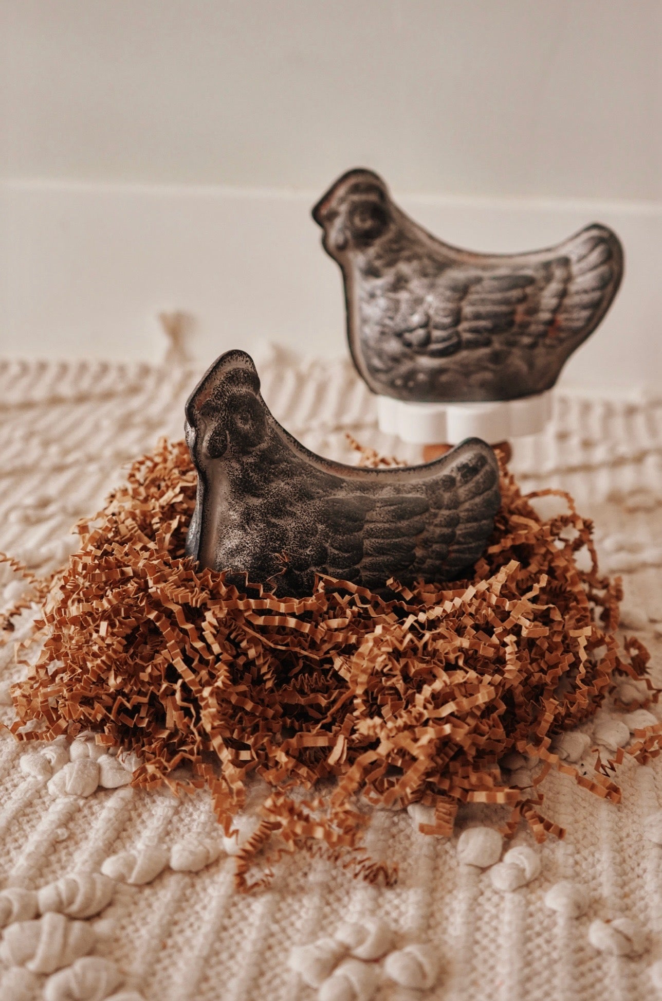 Chicken Hen Cast Resin Table Decor