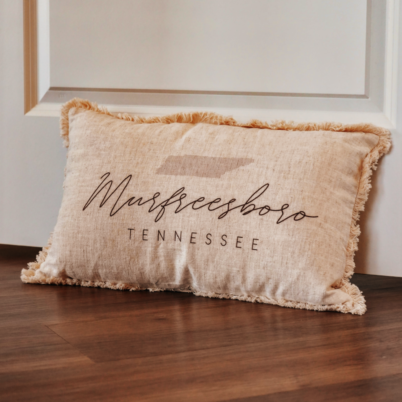 Murfreesboro Script Fringe Pillow