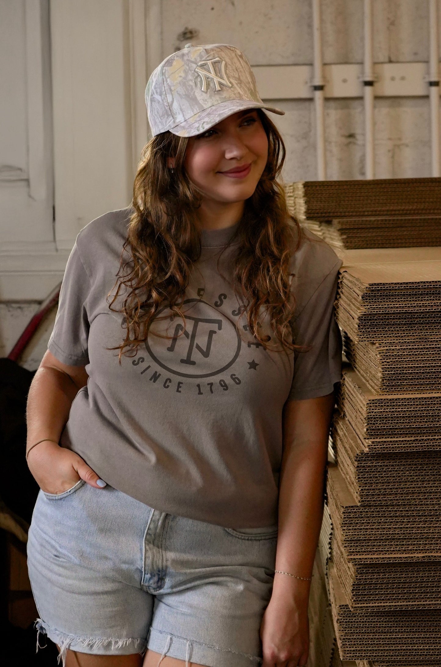 TN Beige Camo Trucker Hat