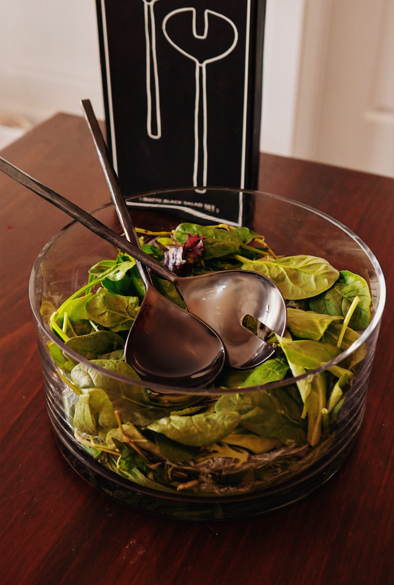 Matte Black Salad Set