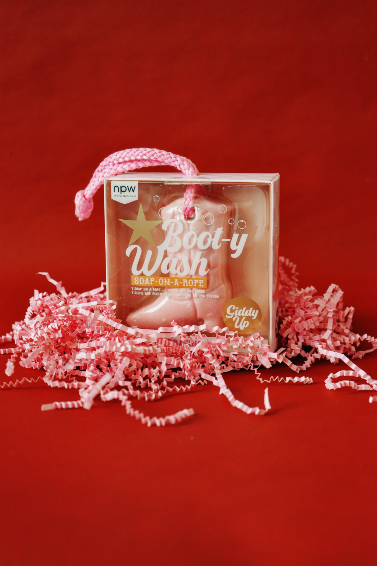 Pink Cowboy Boot Soap on a Rope