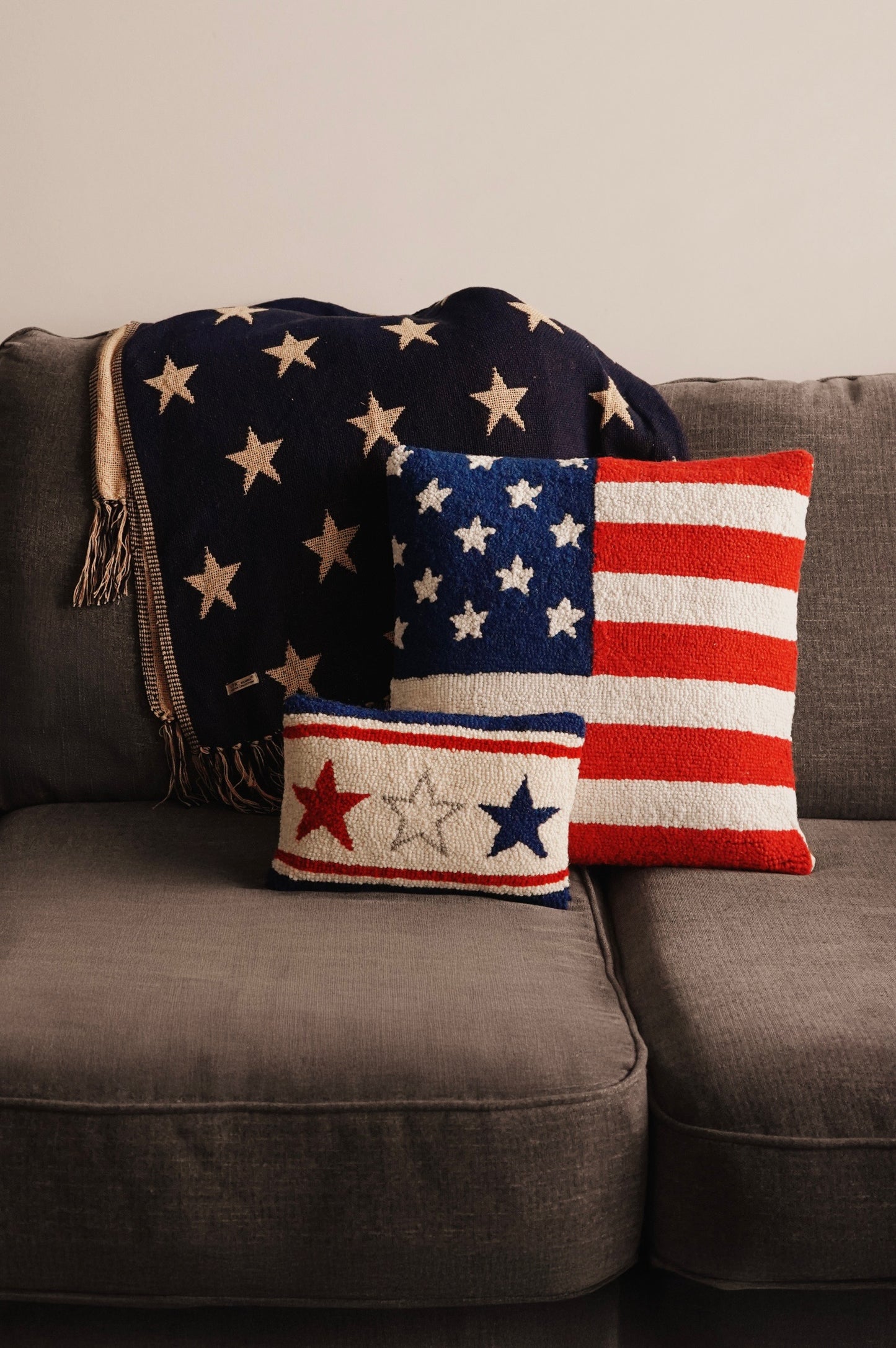 USA American Flag Hook Pillow