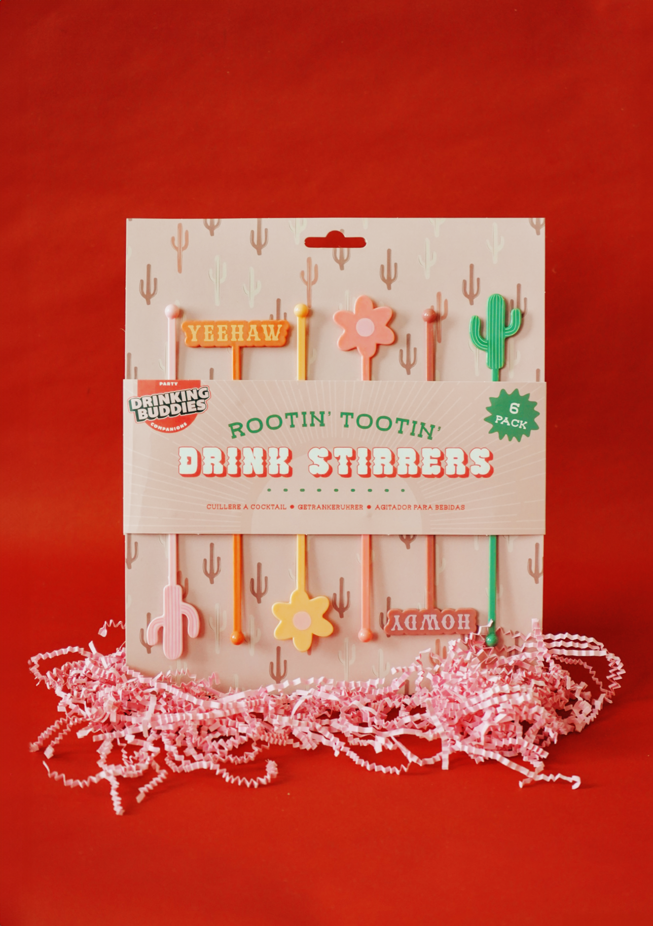 Western Drink Stirrers-6 Pack