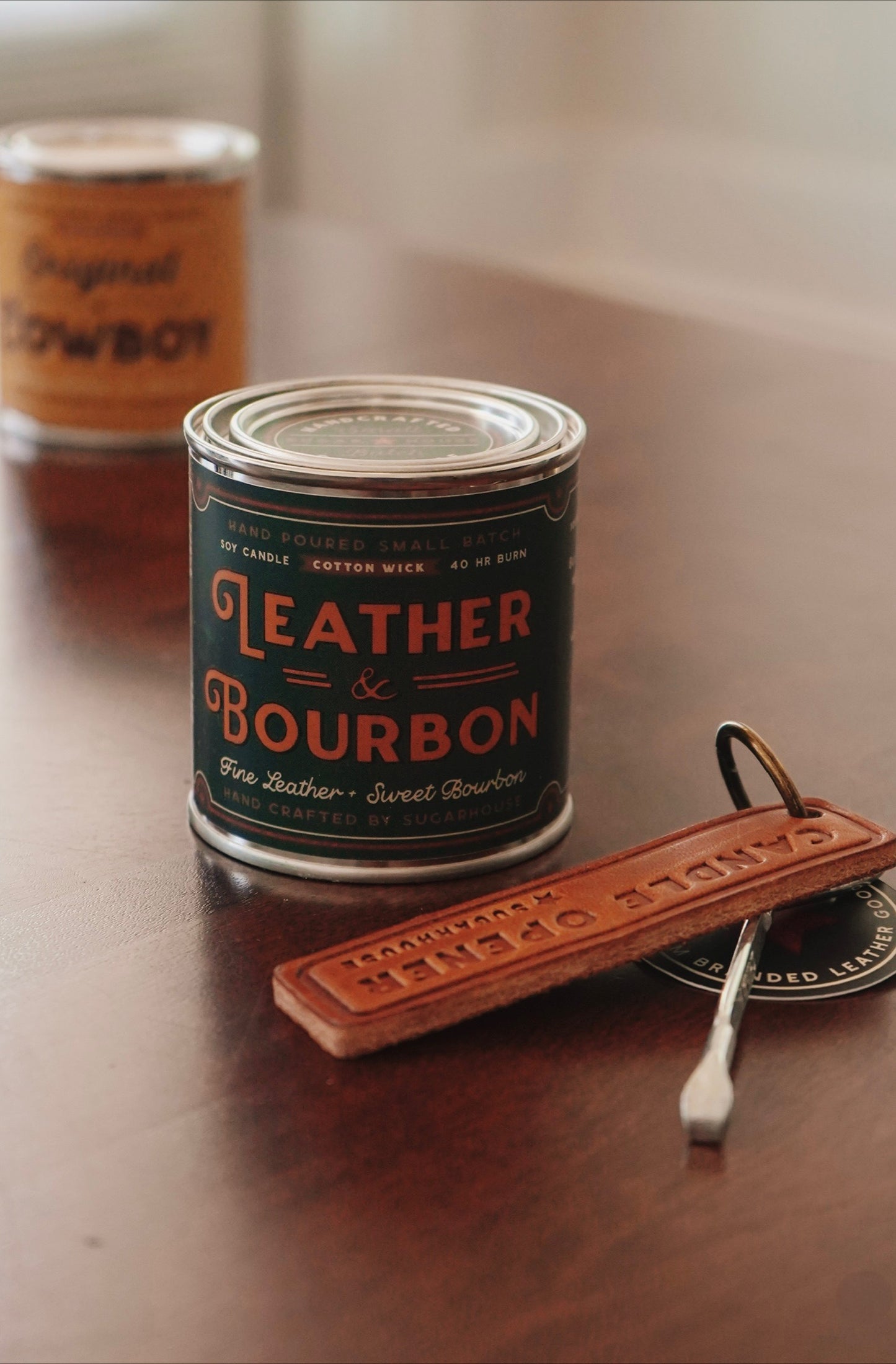 Leather & Bourbon Soy Paint Can Candle