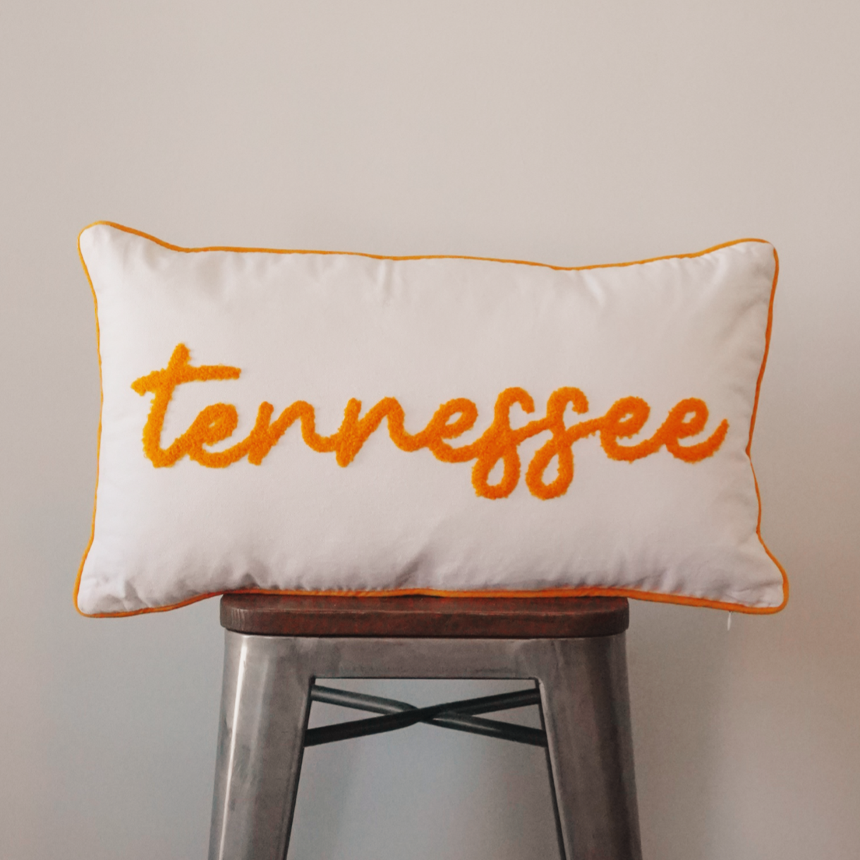 Go Orange Embroidered Tennessee Accent Pillow