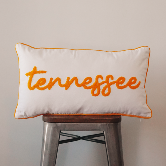 Go Orange Embroidered Tennessee Accent Pillow