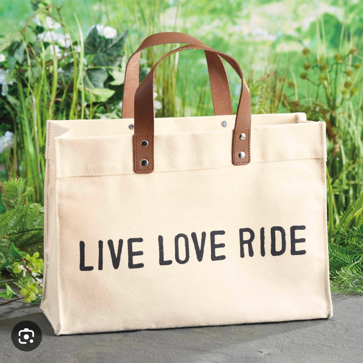 Live Love Ride Canvas Tote