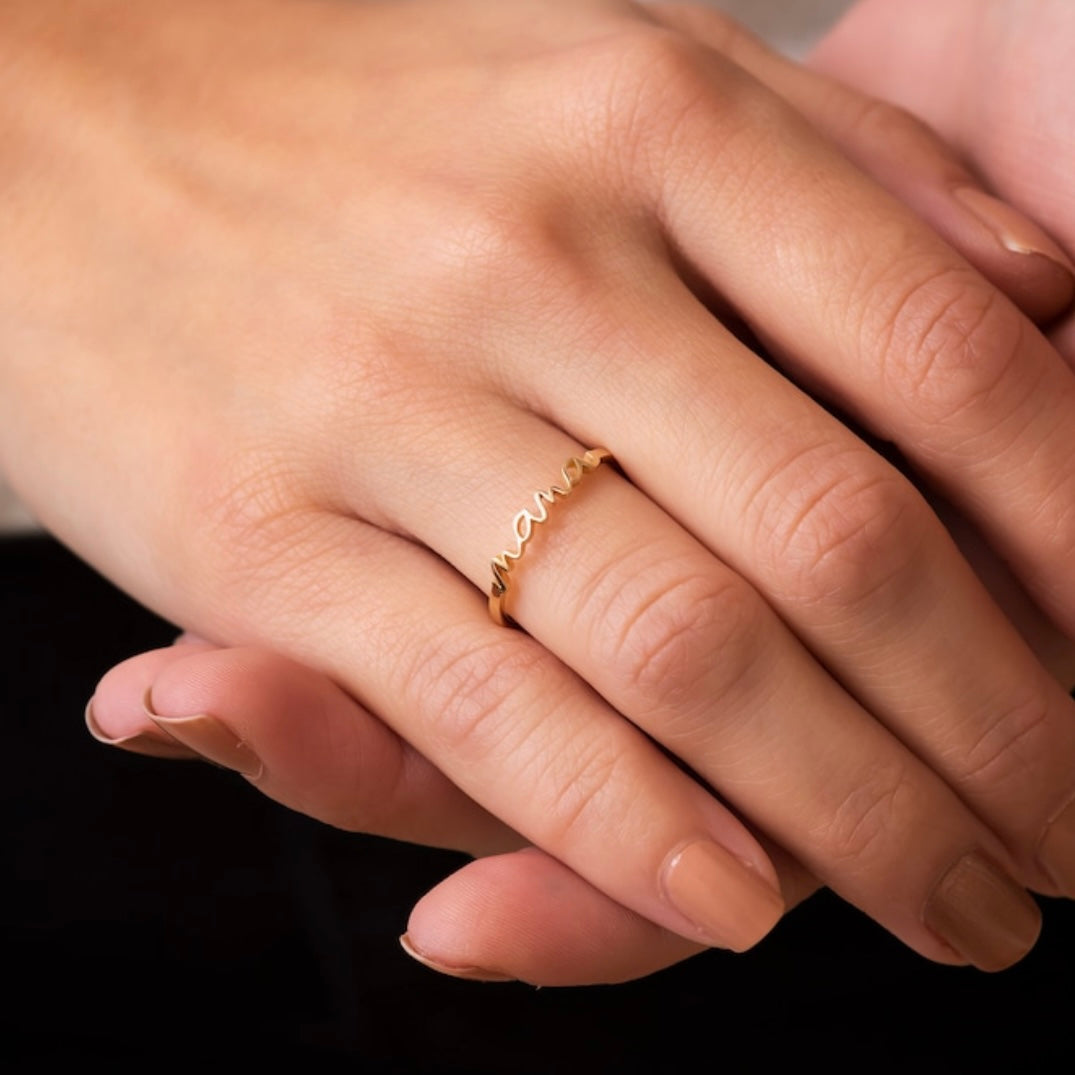 Gold Dipped Mama Ring
