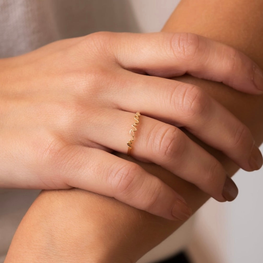 Gold Dipped Mama Ring