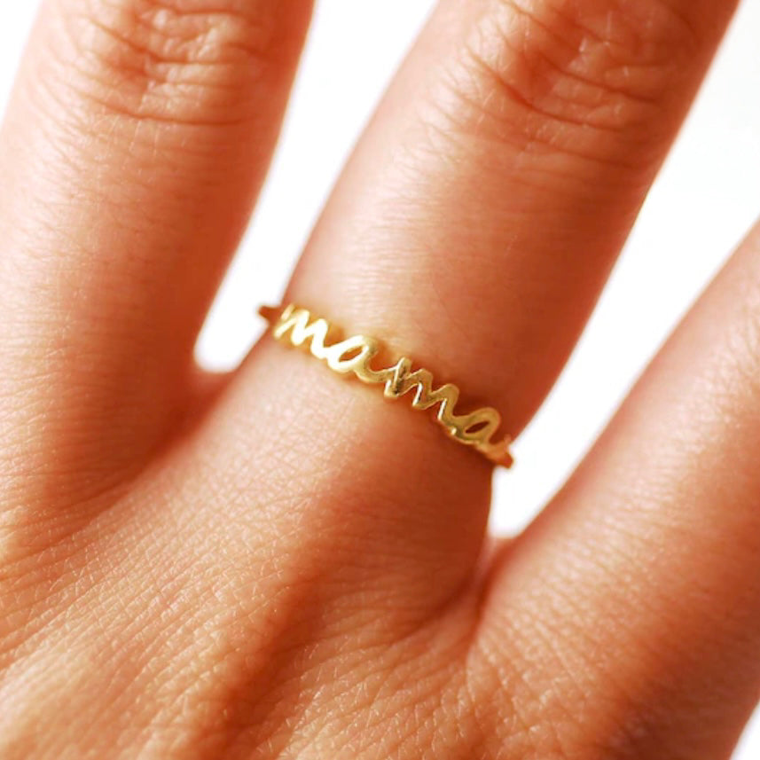 Gold Dipped Mama Ring